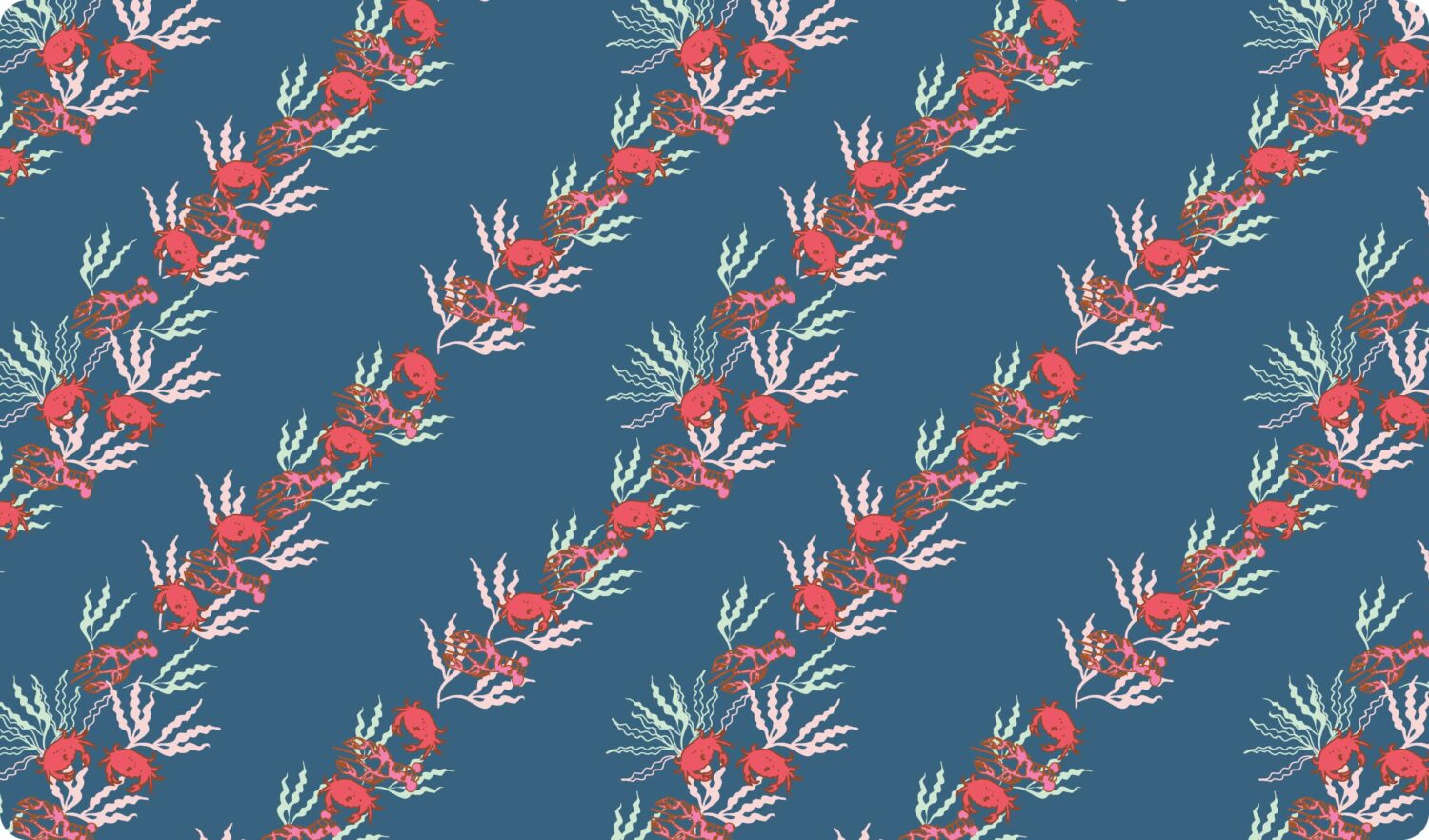 Surface Pattern design by Deborah Rhodes - Crab & Lobster