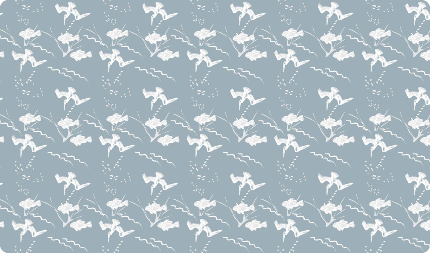 Surface Pattern design by Deborah Rhodes - Fishing Pelican