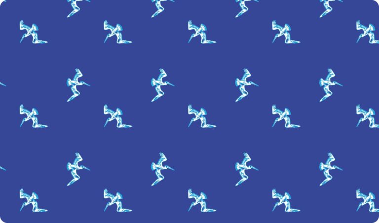 Surface Pattern design by Deborah Rhodes - Lone Pelican - blue