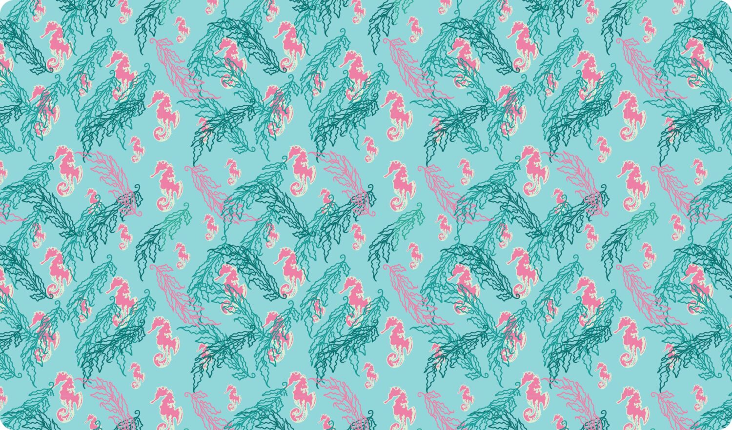Surface Pattern design by Deborah Rhodes - Seahorses